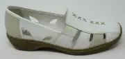RIEKER WOMEN'S 41385 WHITE LEA. SLIP-ON SPRING/SUMMER LOAFERS SHOES SZ 36 US 5.5