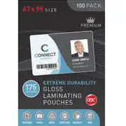 GBC Laminating Pouch 175 Micron 67x99mm Clear Pack 100