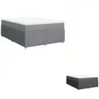 Box Spring Bed with Mattress Bedstead Double Bed Black Queen Fabric vidaXL