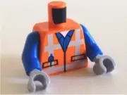 LEGO® Construction Vest Torso Orange Emmet Minifigure Torso Safety Vest