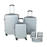 6 Piece Family Luggage Set - Silver