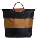 NWT LONGCHAMP Le Pliage Type L Expandable Large Short Handle Travel Tote BLACK