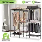 Adjustable Closet Organizer Corner Shelf Clothes Storage Stand Home Garment Rack