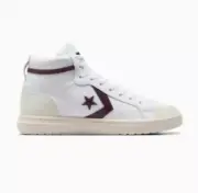 Converse Pro Blaze Classic Mid Leather Shoes White/Bloodstone/Egret Mens Size 8