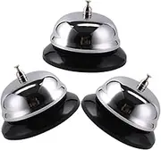 MAGICLULU 3pcs Large Metal Hand Call Bell Unique Retro Style Microwave Restaurant Call Bell for Service Bells