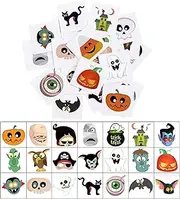 ADXCO 288 Pieces Halloween Temporary Tattoos Halloween Themed Tattoos Stickers for Halloween Party Favors, Assorted 24 Designs