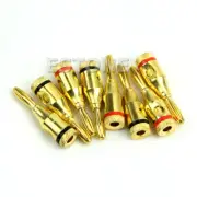 Banana Plugs Audio Connector 4 Pairs /8 pcs Gold Speaker Connector