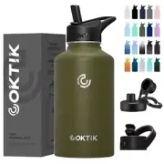 COKTIK 64 oz/Half Gallon Vacuum Insulated Jug, Double Walled Stainless Steel Spo