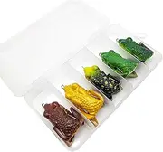 Premium Silicone Artificial Fishing Lures 5.7cm 16g with Storage Box, Pack of 5