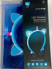 NEW Foldable LIGHT-UP Hype UNICORN LED Wireless MAGNETIC Stereo Earphones+MIC