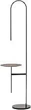 Indoor Floor Lamps Modern Bedside Lamp with Table, Bedside Sofa Vertical Lamp, Curved Tall Shelf Standing Lamp for Living Room, Office Standing Lamp