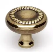 Alno A812-14-PA Rope 1 1/4" Knob Polished Antique
