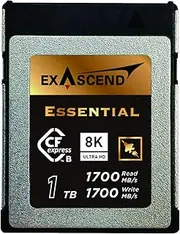 Essential 1TB CFexpress Type B 1700MB/s Write Speed, 1800MB/s Read Speed, RAW 8K Video For Professional Grade DSLR and Video Cameras