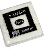 bulk 2400 White Napkin Dinner 2Ply 40x1cm