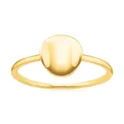 9ct Yellow Gold Circle Concave Ring