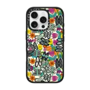 iPhone 16 Pro Impact Case MagSafe Compatible butterfly pop garden