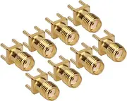 Marhynchus 100Pcs RF Coaxial Cable Adapter Female Coax Line Connector Base Set Kit for PCB Module 50Ω