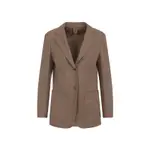 [Max Mara] Max Mara-Cacha Dark Brown Alpaca Caraffa Tailored Jacket-Donna 38 IT