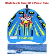 RAVE Sports Inflatable 3 Person Rider Towable Boat Lake Water Tube Razor Raft