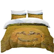 Animals Art Smiley Face Lions Quilt Cover