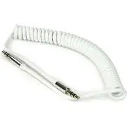 Buddee Coiled 3.5mm AUX Music/Audio cable - White