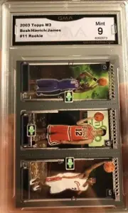 LEBRON JAMES / kirk hinrich/ CHRIS BOSH 2003-04 TOPPS ROOKIE MATRIX ! BGS MINT 9