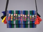 Handmade Mexican Worry Doll Cross-Body Bag Clutch Handbag Purse