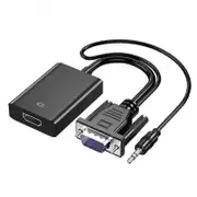 VGA to HDMI Converter Adapter with Audio Cable VGA Male to HDMI Female Cable 1080P VGA Adapter for PC Laptop to HDTV Projector