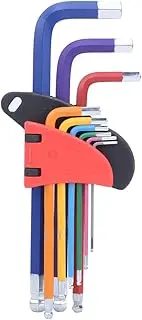 Six Canteen Keys, CRV Flat Head Extended Spraying Plastics Six Cantan Key Type E Flat-head Inbus Set Socket Hand Tool Kit for Electric Vehicles