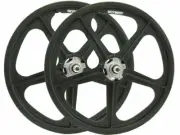 SKYWAY 20' Tuff II Rivet BMX Wheels Black (PAIR)