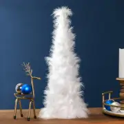 Northlight Wispy Feather Cone Tree Christmas Decoration - 19.5" - White