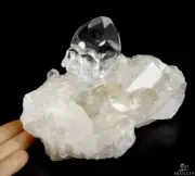 Huge 5.1" Quartz Druse Carved Crystal Skull