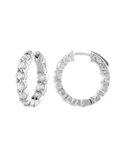 Diana M. Fine Jewelry 18K 4.10 ct. tw. Diamond Hoop Earrings