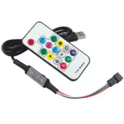 DC 5V USB Controller for WS2812B LED Strip Light Addressable Wireless RF Remote