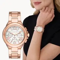 在飛比找momo購物網優惠-【Michael Kors】MK Camille 三眼計時女