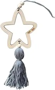 Wind Chimes Outdoor Nordic Style Wooden Star Wind Chimes Art Wall Hanging for Girls Living Room Toddler Dream Catcher Decoration Memorial Wind Chime