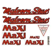 Malvern Star - Maxi Gen 4 red decal set - old school bmx