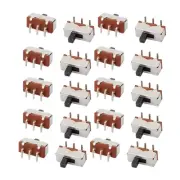 20Pcs DC50V 0.5A 2 Position 3P SPDT Micro Slide Switch Latching Toy Switch