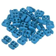 Cord Locks, 30 Pack Oval Spring Toggle Stopper, Sky Blue