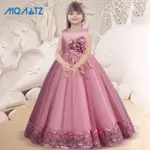 MQATZ 正式伴娘禮服女孩兒童服裝花卉派對蕾絲公主裙女孩 VESTIDO 婚紗 10 12 歲 ALP-0001