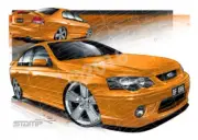XR6 BF XR6 BF XR6 TURBO OCTANE A1 STRETCHED CANVAS (FT227C)
