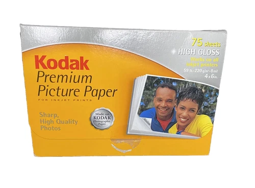 Kodak Premium Picture Photo Paper High Gloss 69 Sheets All Ink Jet Printers 4x6