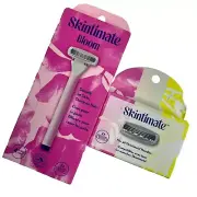 Skintimate Bloom Women's Razor Handle & 2x 4 Blade Cartridges Plus 4 Extra Carts