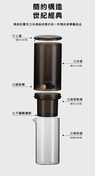 冰滴咖啡壺 冷萃咖啡 手沖咖啡壺 冰滴壺 (4.5折)