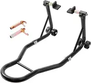 500KG Heavy-Duty Motorcycle Stand,Adjustable & Versatile Bike Stand with Moving Wheels,Paddock Rear Lift Carrier for Motorbikes, Suitable for Most Motorcycles (BLACK)