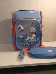 Kids Space Theme Backpack New With Tags 14x10 With Pencil Pouch And Space...