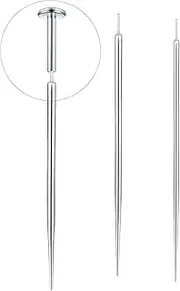 [Oveta] 2PCS Threadless Piercing Taper Titanium G23 Push in Taper 14G 16G 18G Insertion Pin for Threadless Jewelry
