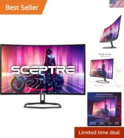 Curved 32" FHD 1080p Gaming Monitor Up to 240Hz 1ms 99% sRGB AMD FreeSync Pre...