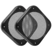 2 Pcs Square Horn Mesh Cover Speaker Subwoofer Waffle Grill Metal Squares