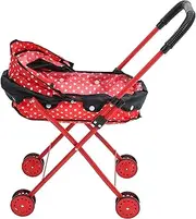 Vaguelly Doll Stroller Toy Play Game Stroller Simulated Doll Stroller Promotes Hand-Eye Coordinati